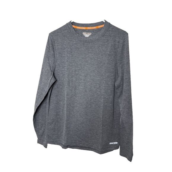 Omni Wool Shirt Mens M Gray Crewneck Long sleeve T Tee Base Layer Top - Picture 1 of 8
